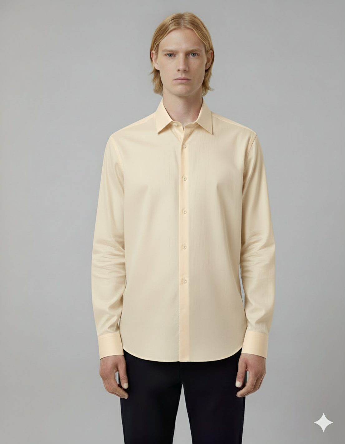 wrinkle free yellow 1 Men's Shirt