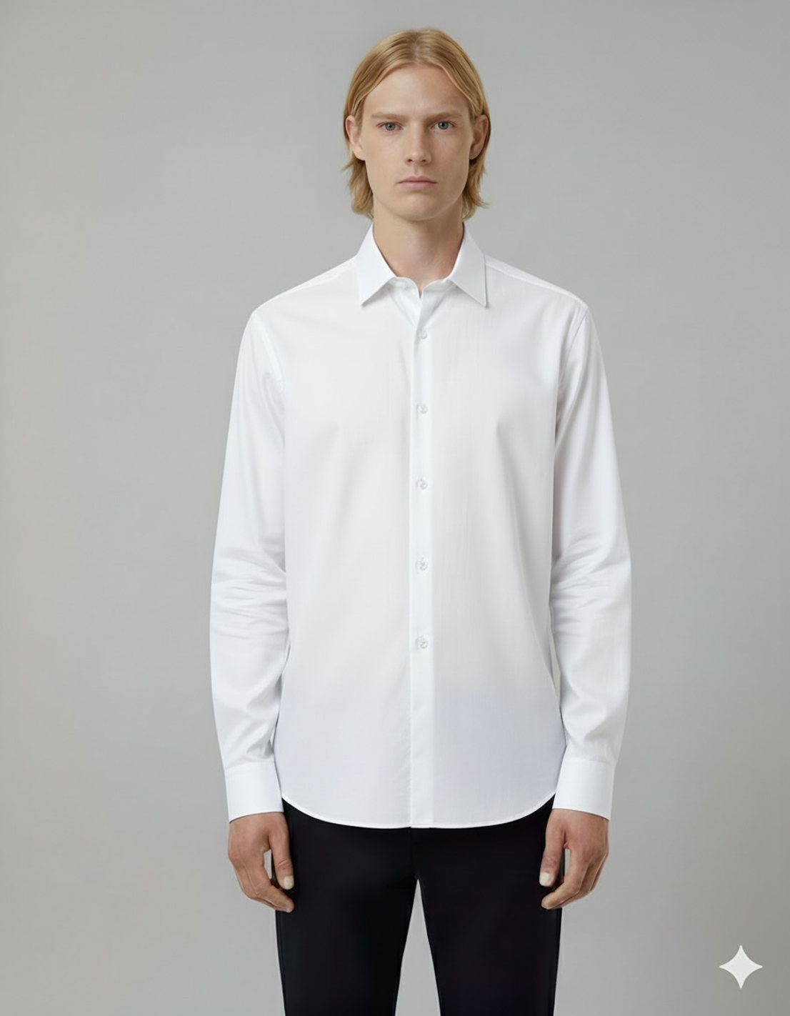wrinkle free white 1 Men's Shirt