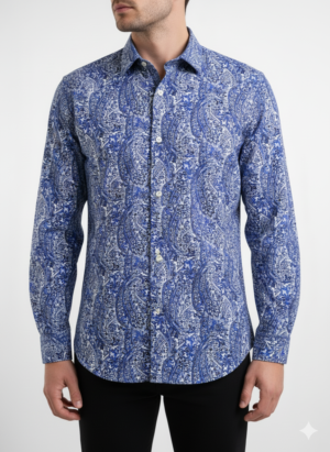 PAISLEY BLUE 1 Men's Shirt