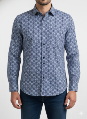 GEOMETRIC BLACK 1 Men's Shirt