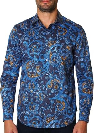 FLORAL NAVY BLUE 3 Men's Shirt
