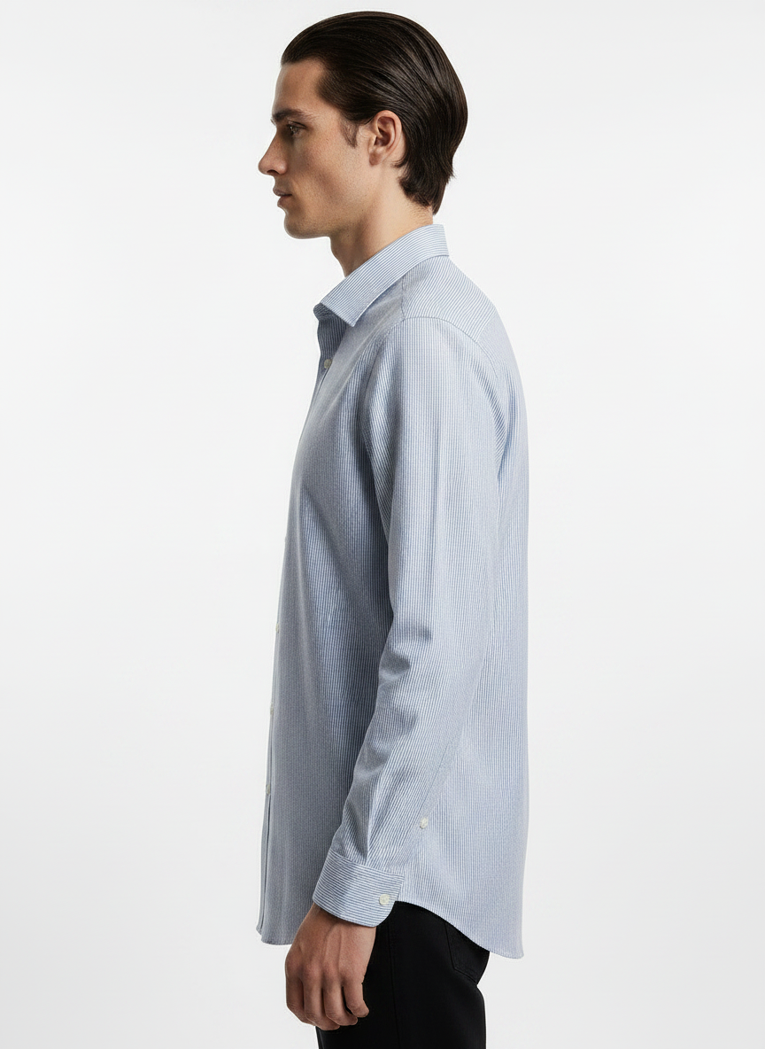 Mstriped Blue Men's Italian Shirt | Vol. 1