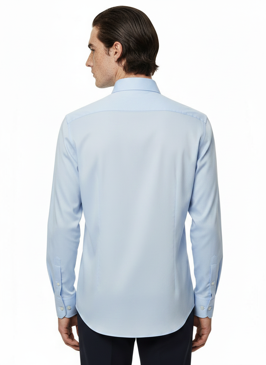 Solid Blue Men's Italian Shirt | Vol. 1