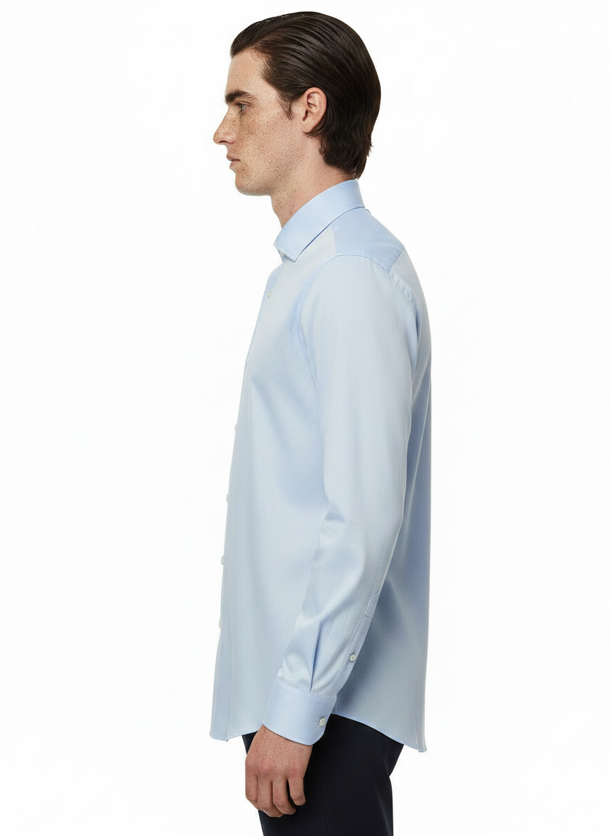 Solid Blue Men's Italian Shirt | Vol. 1