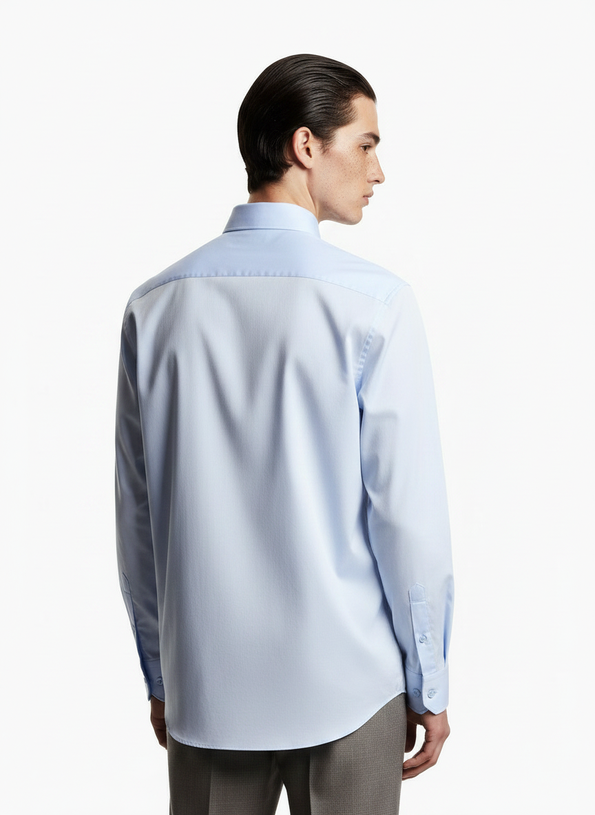 Solid Blue Men's Italian Shirt | Vol. 3