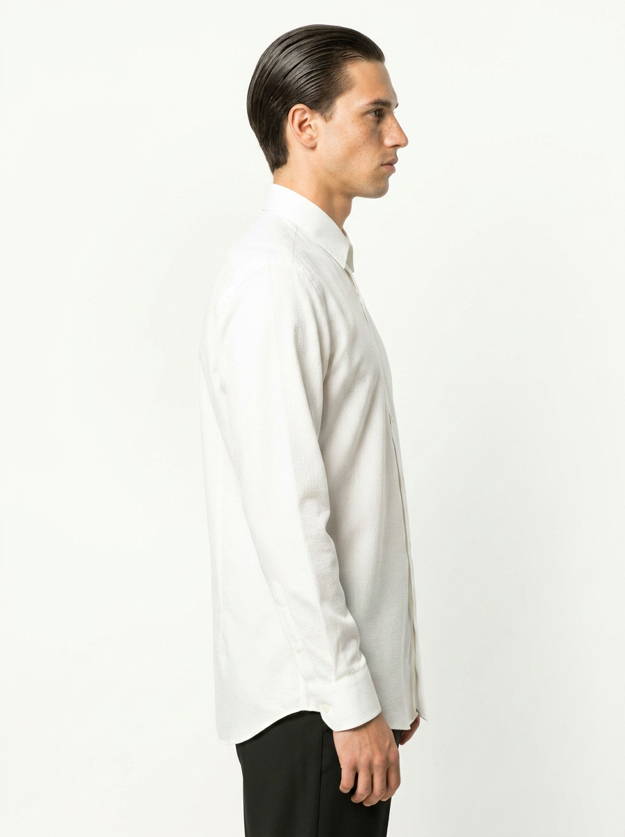 Solid Cream Men's Italian Shirt | Vol. 1