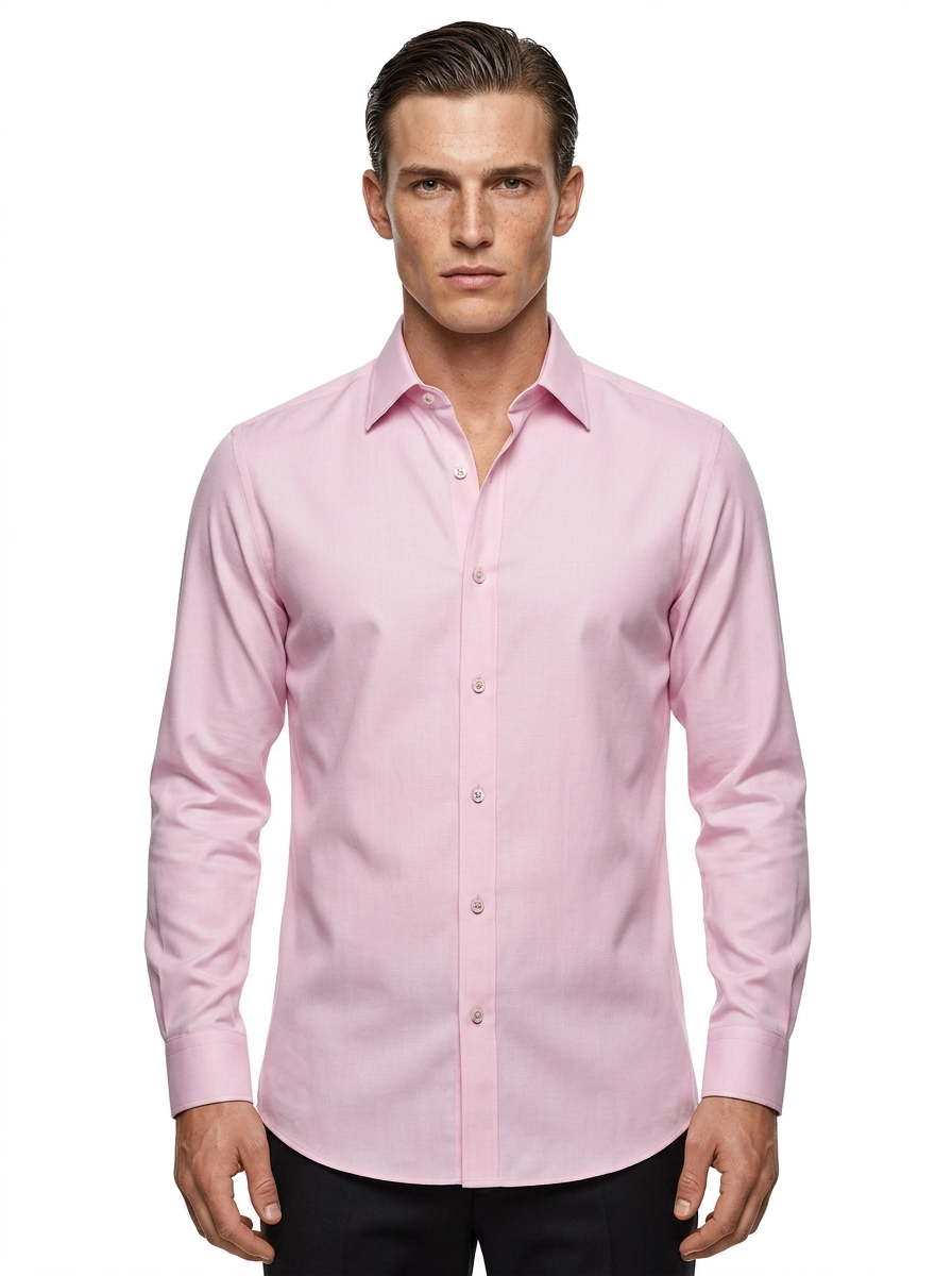 Solid Pink Men's Italian Shirt | Vol. 1