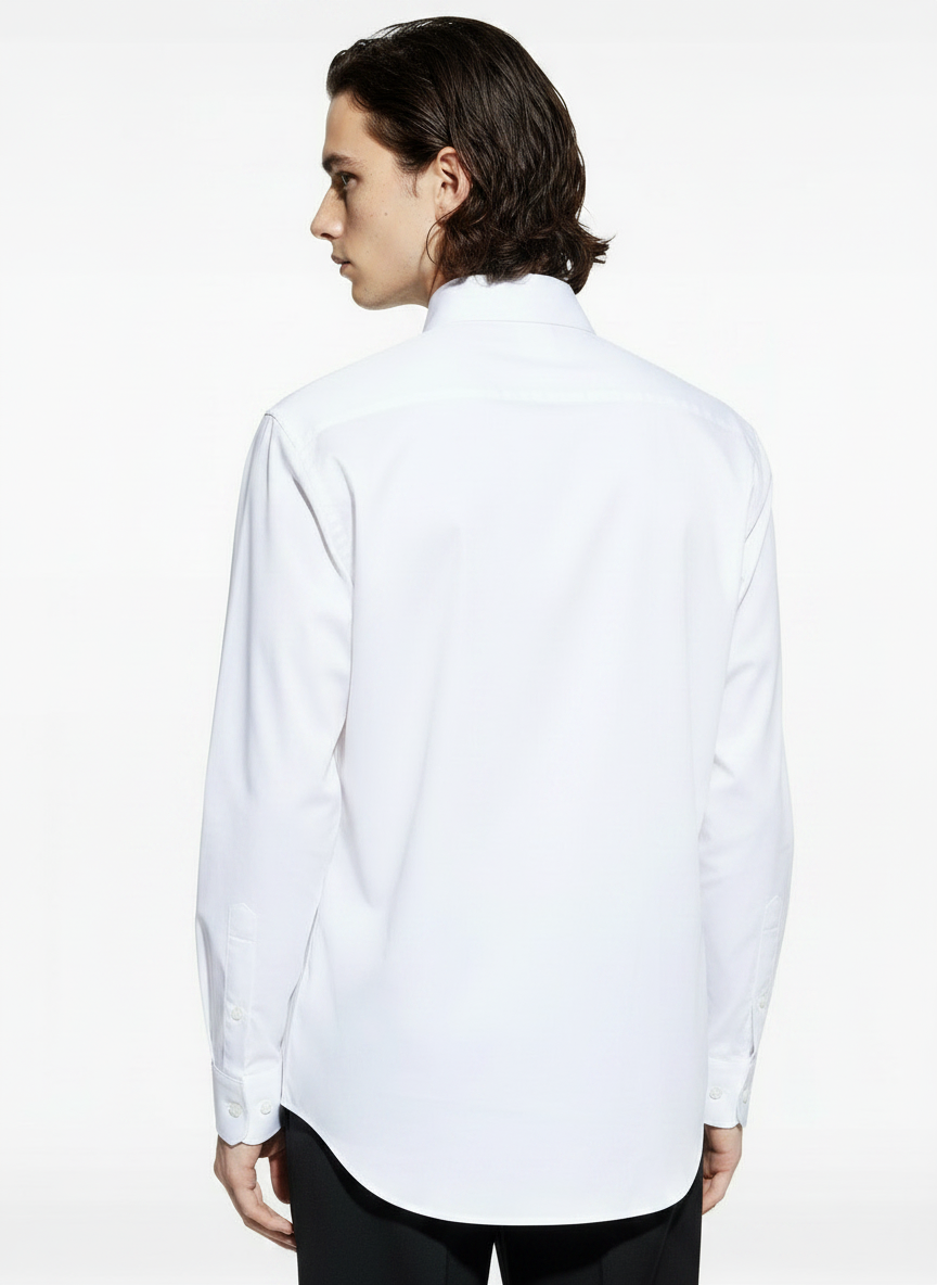 Solid White Men's Italian Shirt | Vol. 1