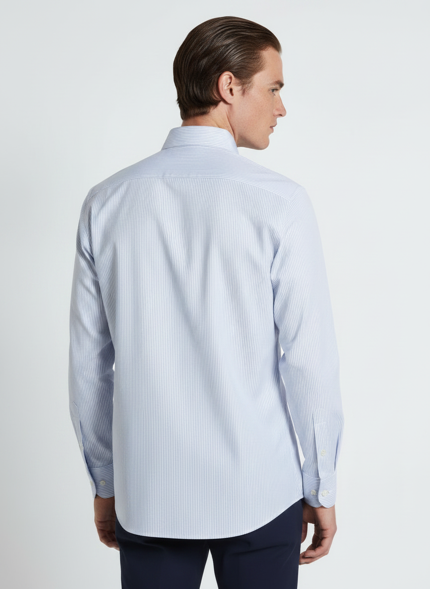 Striped Light Blue Men's Italian Shirt | Vol. 2