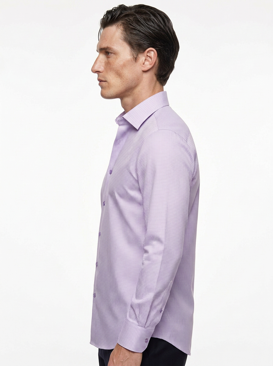 Textured Lavender Men's Italian Shirt | Vol. 1