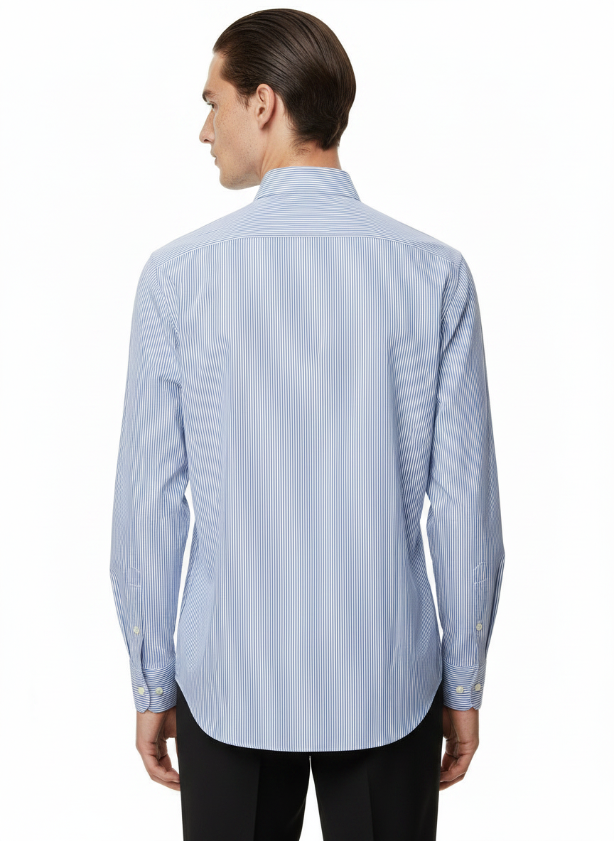 Striped Light Blue Men's Italian Shirt | Vol. 1